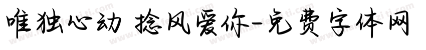 唯独心动 捻风爱你字体转换